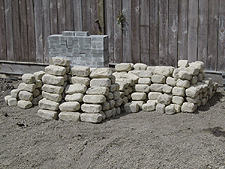 Our cobble for the border and vegetable garden.