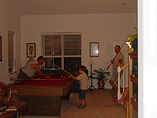 Ken, Tyler & Dave playing pool.