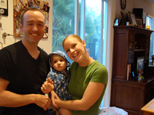 A blurry Scott, with Ryder & Karen