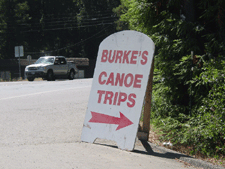 Burke's Canoe Sign