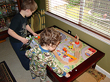 New train table and train set