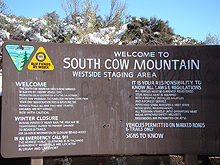 The road to Cow Mountain