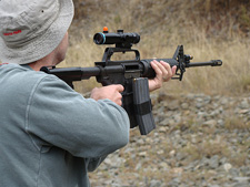 Dave shooting the AR-15