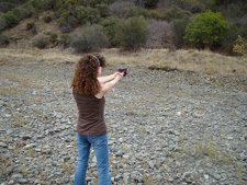 Heidi shooting her .22