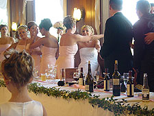 Bridesmaids at the reception.