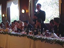 Dan's best man, Jeff, gives his toast.