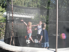 kids on the trampoline