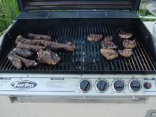 On the grill...