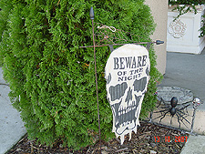 Halloween sign outside