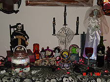 Decorations on front table