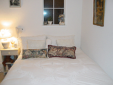 Victorian-style bedding.