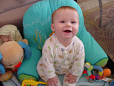 Hunter in the playpen.