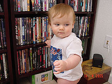 Hunter knows he's being naughty...