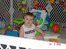 Hunter looking at his new book.