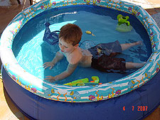 Hunter in his pool
