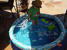 Hunter in his pool