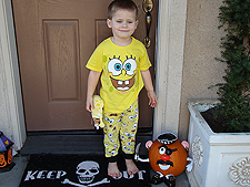 Hunter and his pumpkin