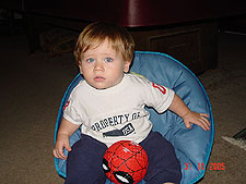 Hunter in his chair.