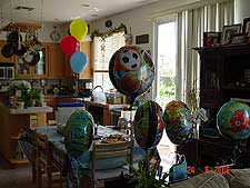 All the balloons daddy got for Hunter.