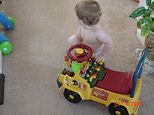 Hunter with his car.