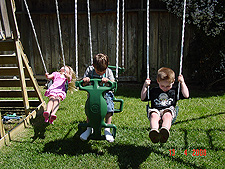Jordan, Nicholas & Hunter swinging