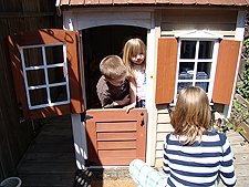 Playing in the playhouse