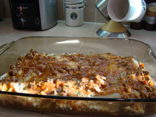 Layering the lasagna