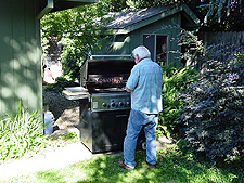 Frank taking care of the tri-tip