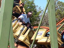 Hunter & Dave on the roller coaster