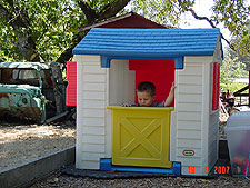 Hunter in the playhouse