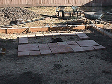 Layout for the stone on the step.