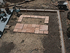 Square flagstone for the step.