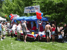 T-shirt booth.