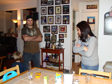 The kids having pizza