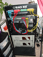 Server rack before upgrade.