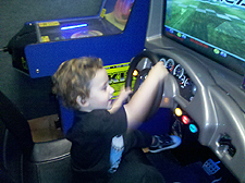 Ryder spent most of his time at this driving game!