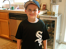 Hunter's White Sox shirt
