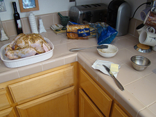 Turkey ready for the oven.