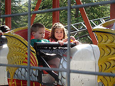 Hunter & Olivia on the Dragon roller coaster.