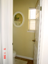 Bathroom with new paint.