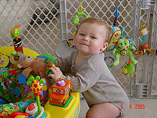 Hunter standing by his saucer.