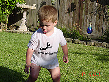 Hunter playing outside