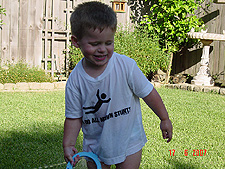 Hunter playing outside