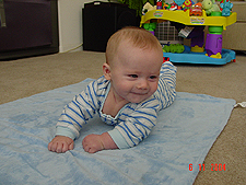 Hunter can't wait to start crawling!