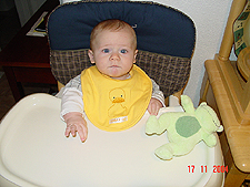 Hunter ready to eat.