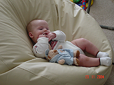 Making himself comfortable.